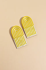 Anya Ohrstecker Yellow Silver