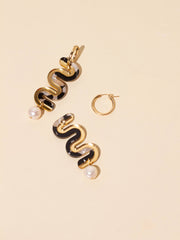 Vea Ohrstecker Black and White