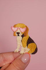 Bügelbild Beagle Hearts