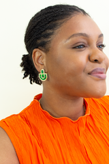 Devin No.2 Ohrstecker Grüngold