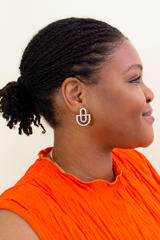 Devin No.2 Ohrstecker in Violettgold