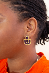 Devin No.2 Ohrstecker in Violettgold