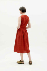 Kleid Cuadrito Amapola Orangered