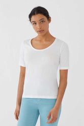 T-Shirt Organic Cotton V-Neck Weiss