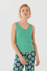 Tanktop Organic Cotton Sleeveless Shirt Türkis