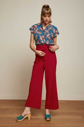 Hose Neva Cropped Pants Timba Cherry Red