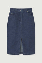Jupe Hemp Denim Louise Jeans-Blau