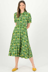 Midi-Kleid Now We Are Talking Robe mit Spring Is Here Muster von Blutsgeschwister Bild 1