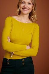 Longsleeve Audrey Top Organic Cottonclub Spring Gelb