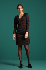 Cross Tulip Dress Argyle Black von King Louie