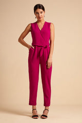 Dora Jumpsuit Woven Crepe sparkling fuchsia von King Louie