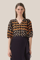 River SS Blouse Chocolate Fondant