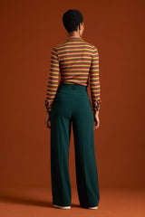 Fintan Trousers Woven Crepe Pine Green von King Louie