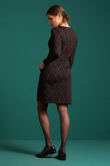 Cross Tulip Dress Argyle Black von King Louie