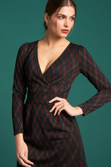 Cross Tulip Dress Argyle Black von King Louie