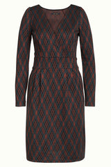 Cross Tulip Dress Argyle Black von King Louie