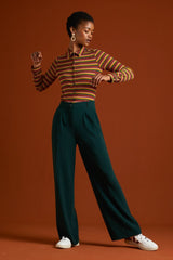 Fintan Trousers Woven Crepe Pine Green von King Louie