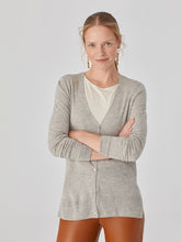 Basic Long Cardigan Grey Melange Nice Things