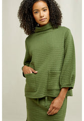 Jane Quilted Top Khaki von People Tree