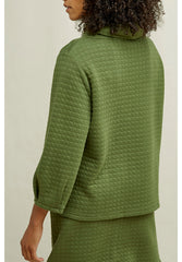 Jane Quilted Top Khaki von People Tree