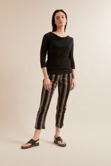 Wasserfallshirt GOTS schwarz von Lanius