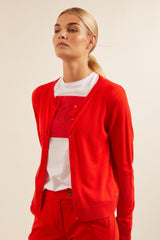 Kurze Strickjacke melon von Lanius