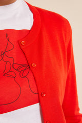 Kurze Strickjacke melon von Lanius