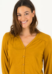 Logo Romance Blouse Faded Brown von Blutsgeschwister