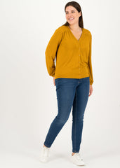 Logo Romance Blouse Faded Brown von Blutsgeschwister