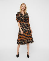 River SS Midi Dress Chocolate Fondant