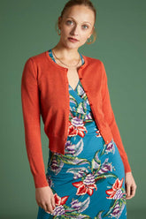 Strickjacke Rundhals Organic Lapis Popsicle Orange