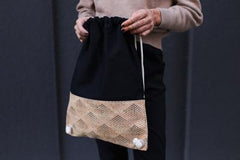 Ilex Turntasche Schwarz Muster von Ulsto