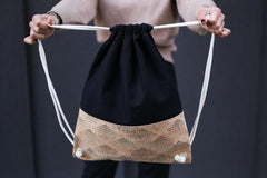 Ilex Turntasche Schwarz Muster von Ulsto