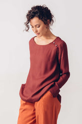 SKFK Guri Cognac Longsleeve