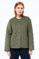 Jacke Bethany Dark Khaki Cord Quilted