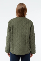 Jacke Bethany Dark Khaki Cord Quilted