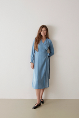 Kleid Virginia Cloudy Blue Tencel
