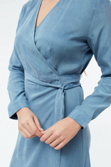 Kleid Virginia Cloudy Blue Tencel