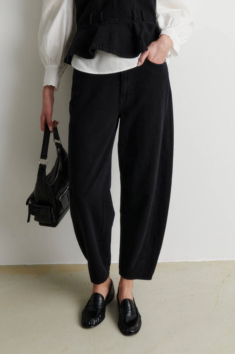 Hose Loana Denim Barrel Black