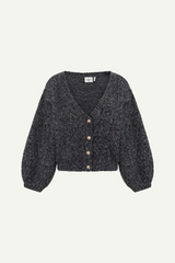 Strickjacke Charlotte Knitted Cardigan Black Melee