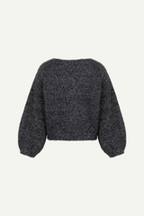 Strickjacke Charlotte Knitted Cardigan Black Melee