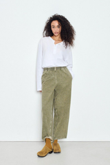 Hose Pantalon Carotte Olive