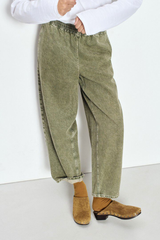 Hose Pantalon Carotte Olive