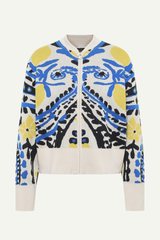 Jacquard Strickjacke Gots Multicolour Jacquard