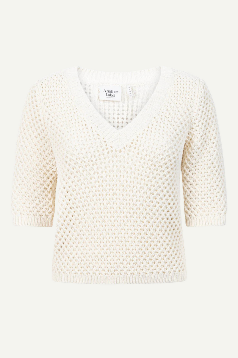 Pullover Aster V-neck Knitted Off-white