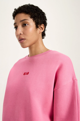 Statementsweatshirt Gots Bright Orchid