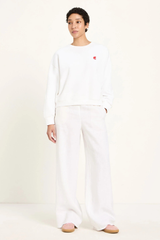 Statementsweatshirt Gots Bright White