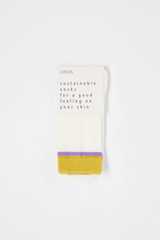 Colourblock Socken Gots Off White Kiwi