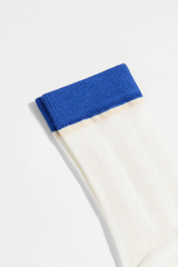 Colourblock Socken Gots Off White Lapis