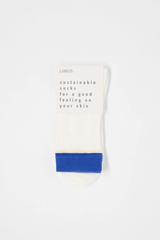 Colourblock Socken Gots Off White Lapis